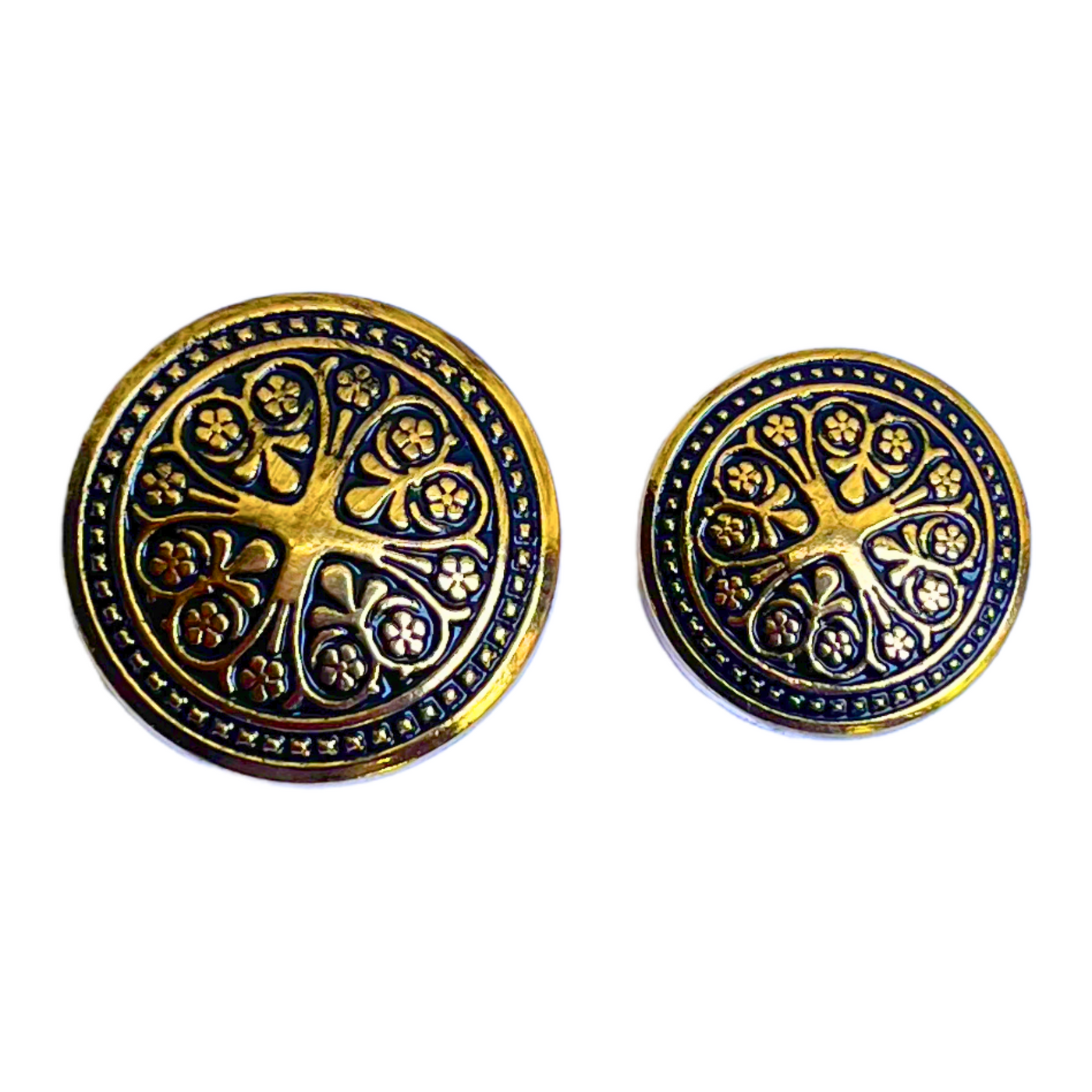 Black and Golden Designer Metal Buttons