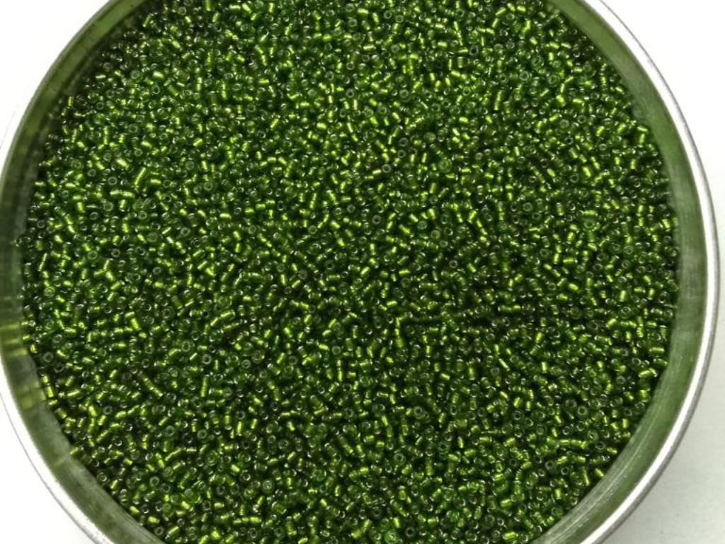 Deep Green 2 Cut Glass Seed Beads- 1.5 mm