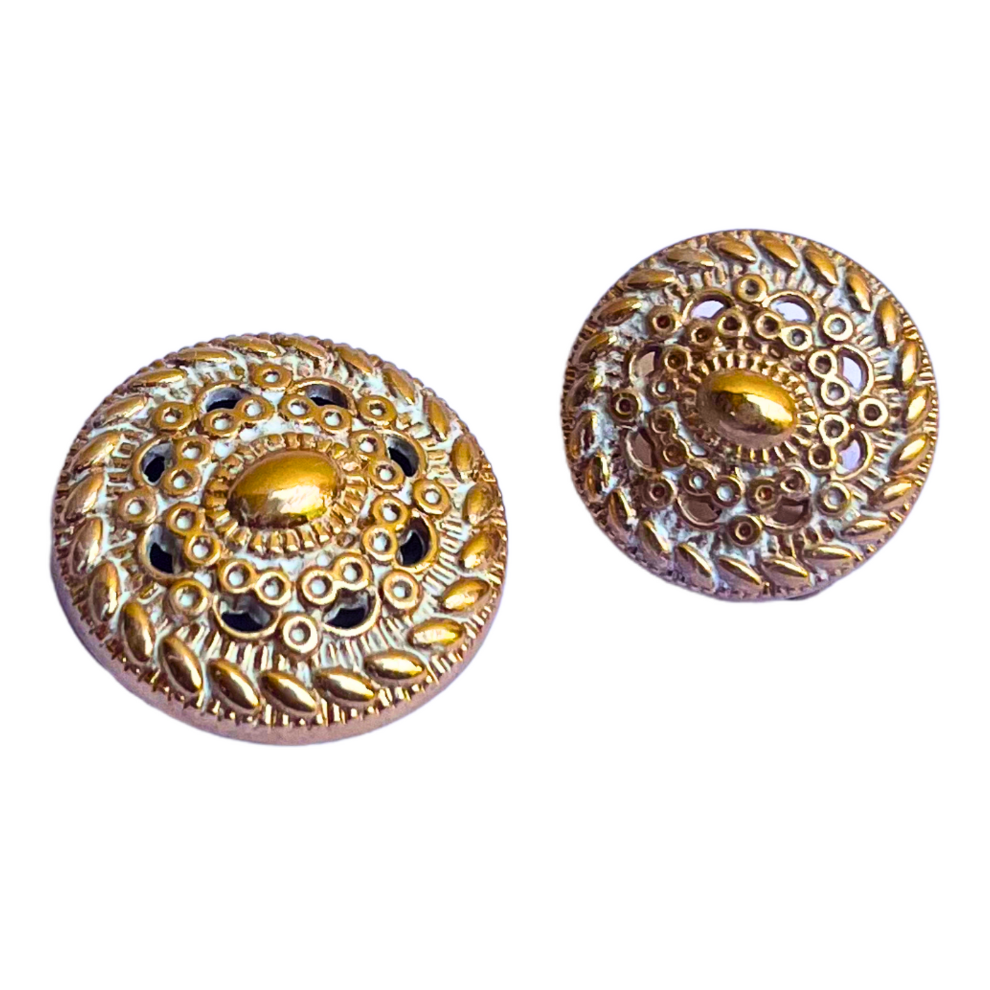 White & Golden Designer Metal Buttons