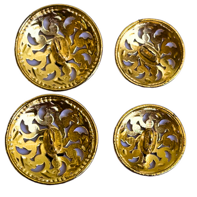 Multicolor Elegant Traditional Designer Round 1 Hole Metal Buttons