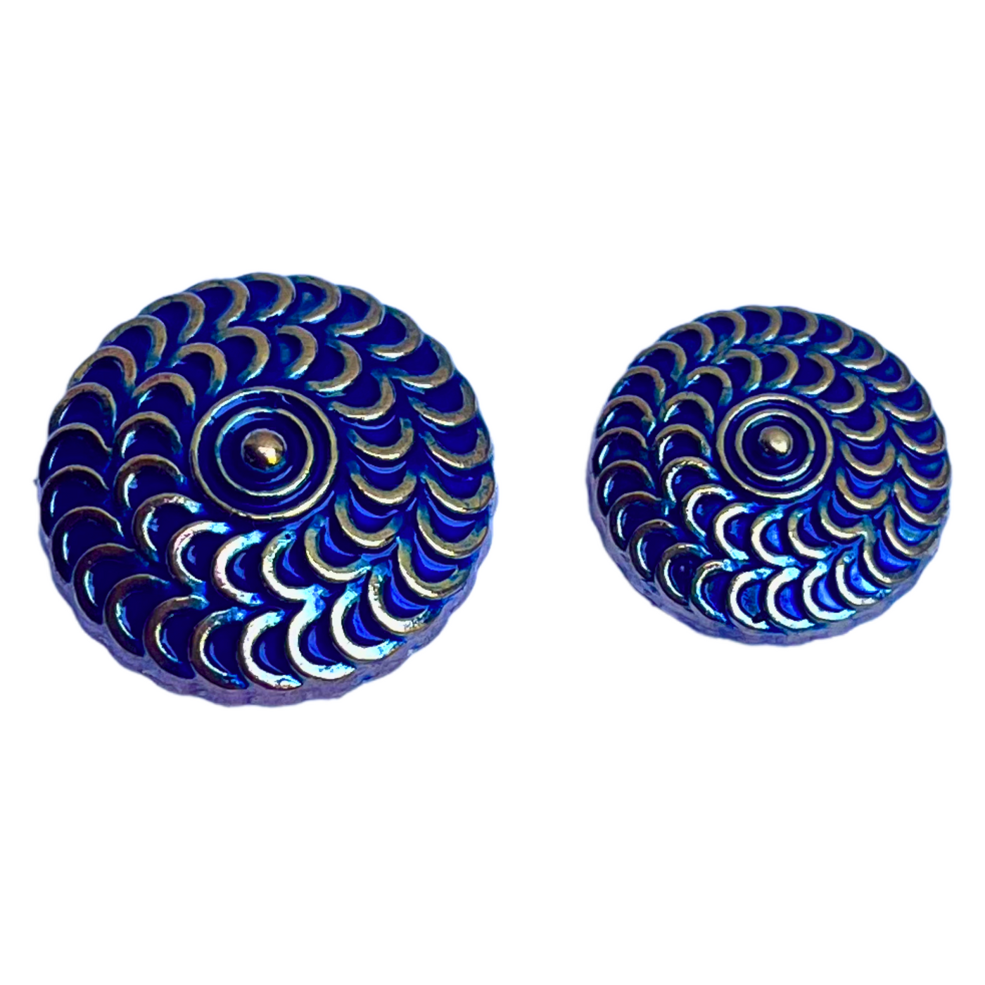 Blue & Golden Designer Metal Buttons