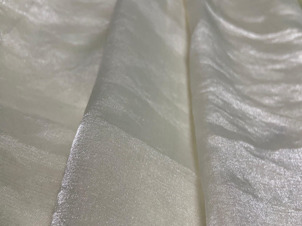 Luxuries Crystal Cream Heavy Fendi Silk
