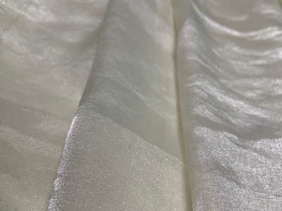 Luxuries Crystal Cream Heavy Fendi Silk