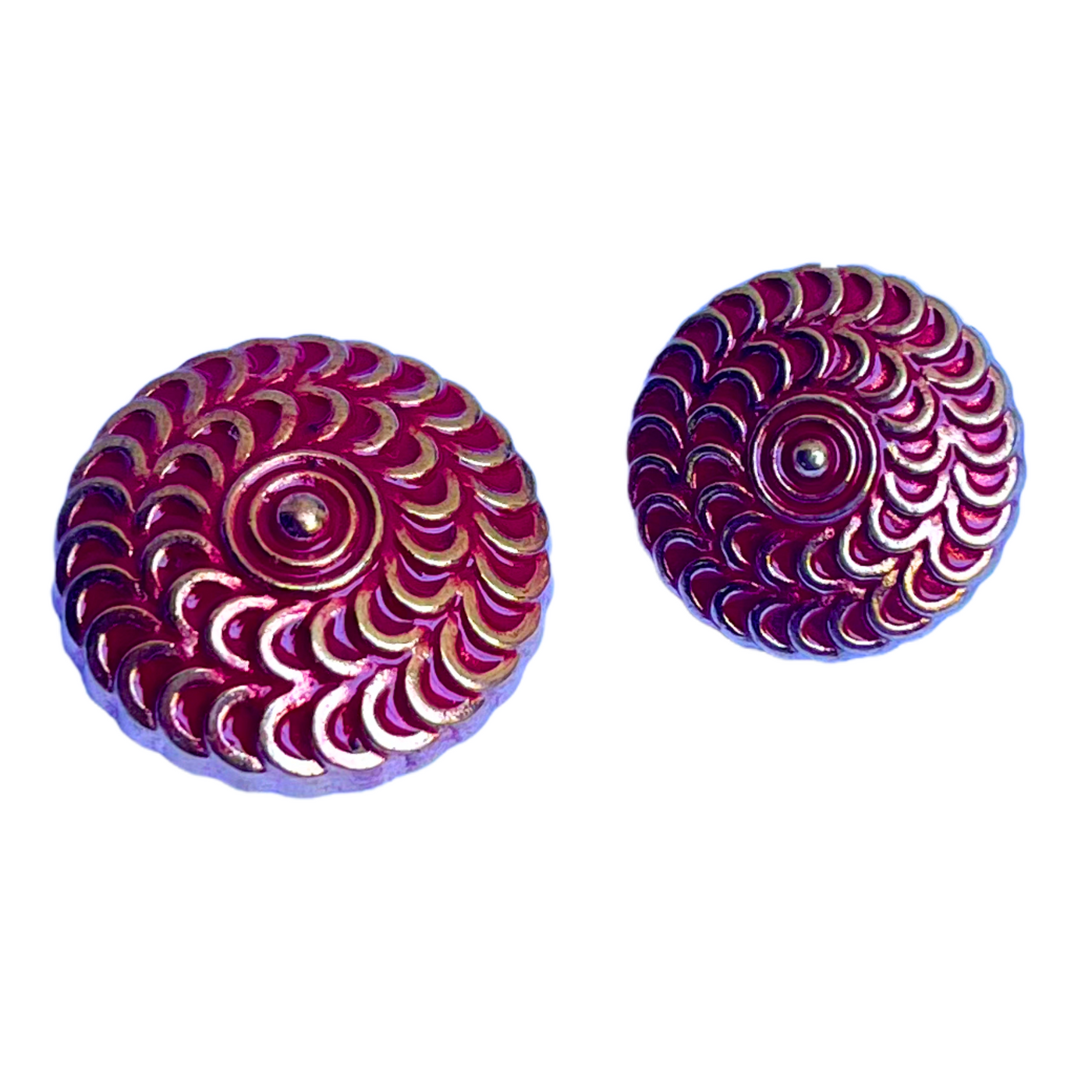 Red & Golden Designer Metal Buttons