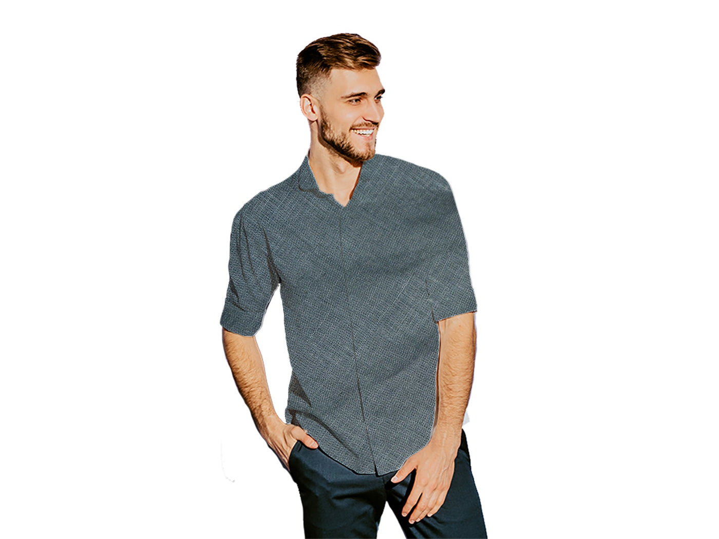 चारकोल ग्रे शुद्ध लिनन फैब्रिक का प्रीकट - 60 ली