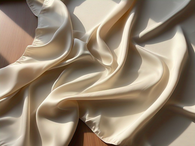 Blooming Cream Satin Fabric