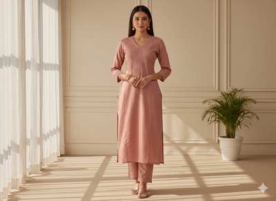 फ्लेमिंगो पिंक प्लेन ग्लेज्ड कॉटन फ़ैब्रिक