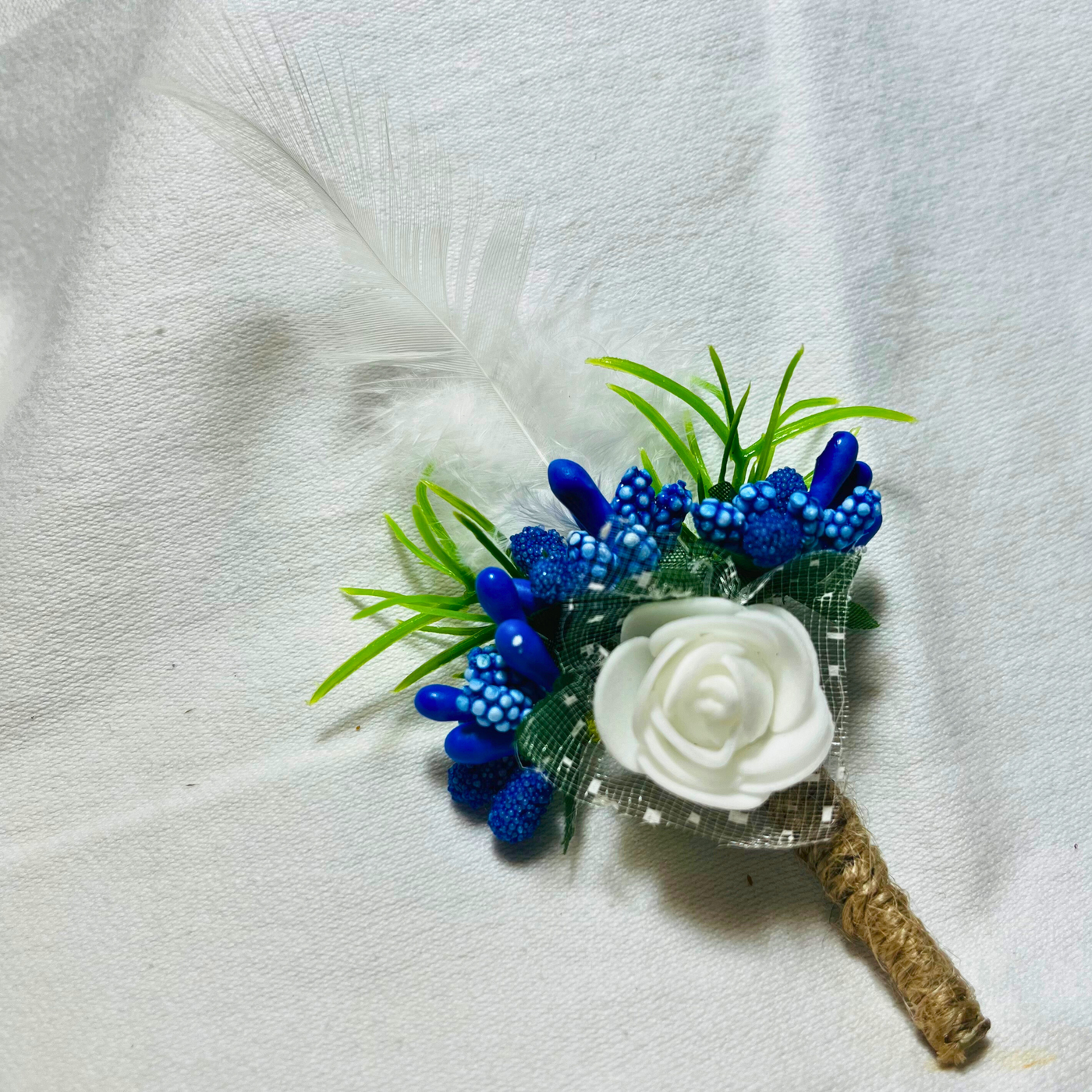 Multicolor Faux Feather Flower Brooch ( Wholesale )