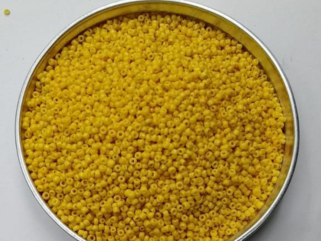 Deep Yellow Round Rocaille Glass Seed Beads- 2 mm