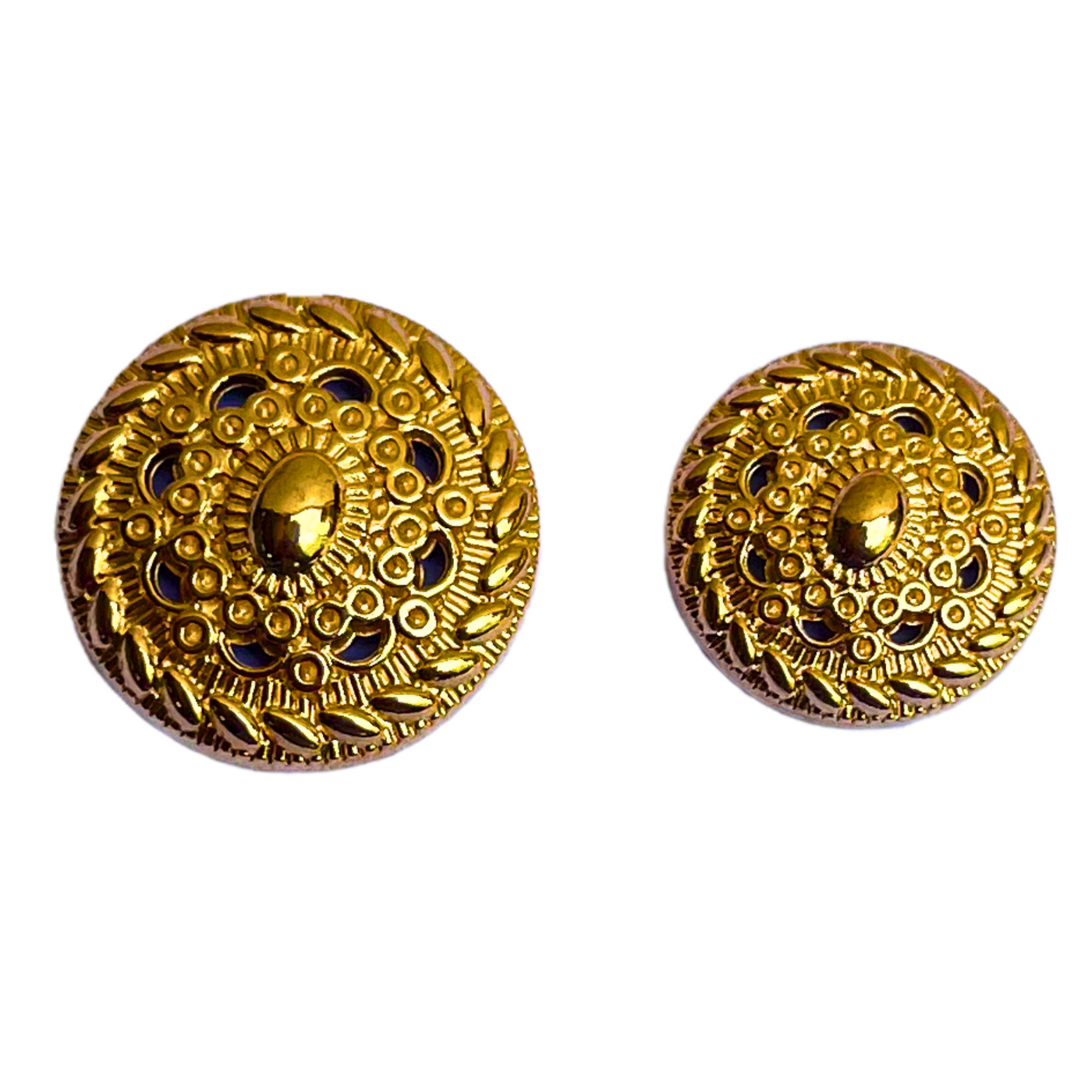 Golden Color Round Desginer 1 Hole Metal Buttons