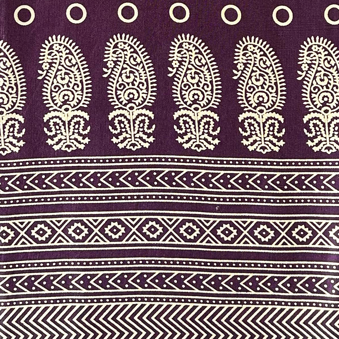 Purple Traditional Patola Printed Mashru Silk Fabric