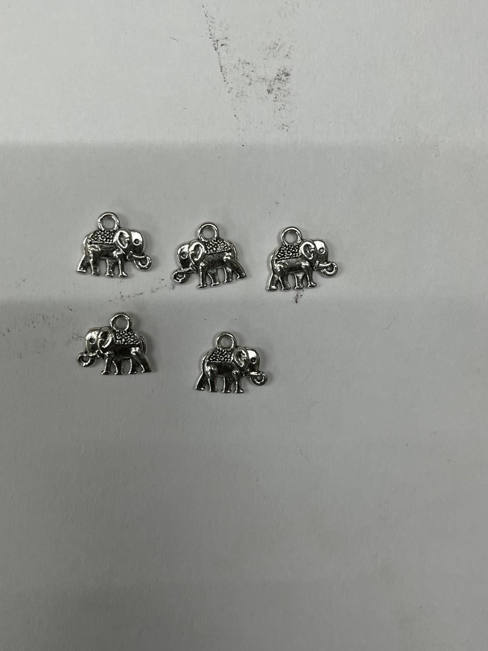 Silver Elephant Metal Charms