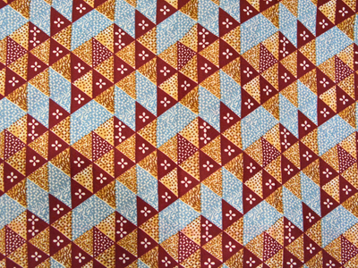 Deep Maroon Tringular Digitally Printed Butter Crepe Fabric