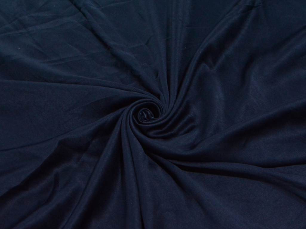 Dark Blue Plain Malai Satin Fabric  (Wholesale)