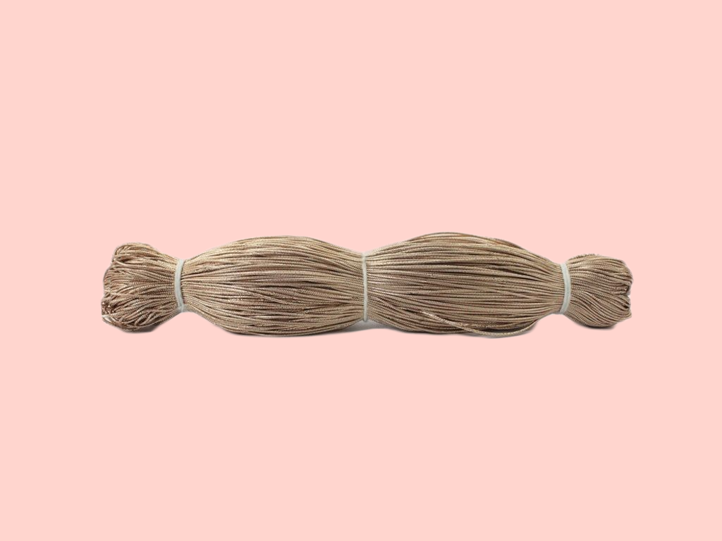 Rose Gold Metallic Braided Zari Threads (Wholesale)