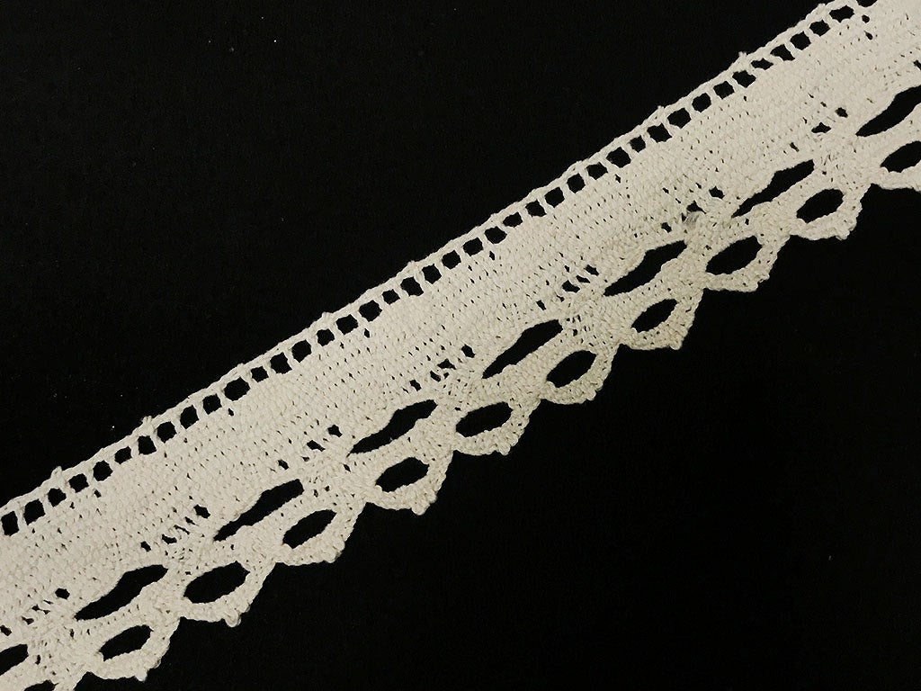 Dyeable Greige Design 57 Cotton Crochet Laces