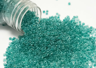 Teal Inside Dyed Round Rocailles Glass Seed Beads (Wholesale)