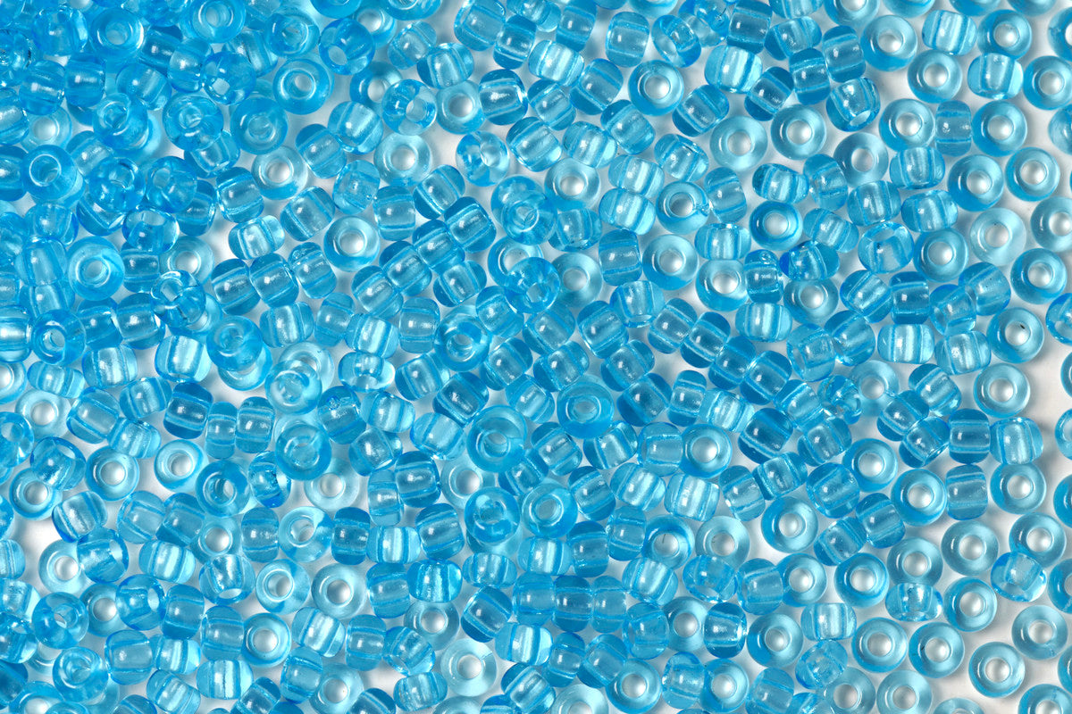 Sky Blue Transparent Preciosa Seeds Beads