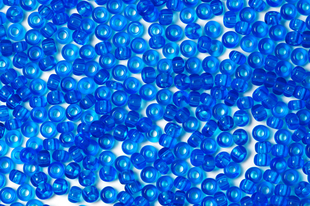 Intel Blue Transparent Preciosa Seeds Beads