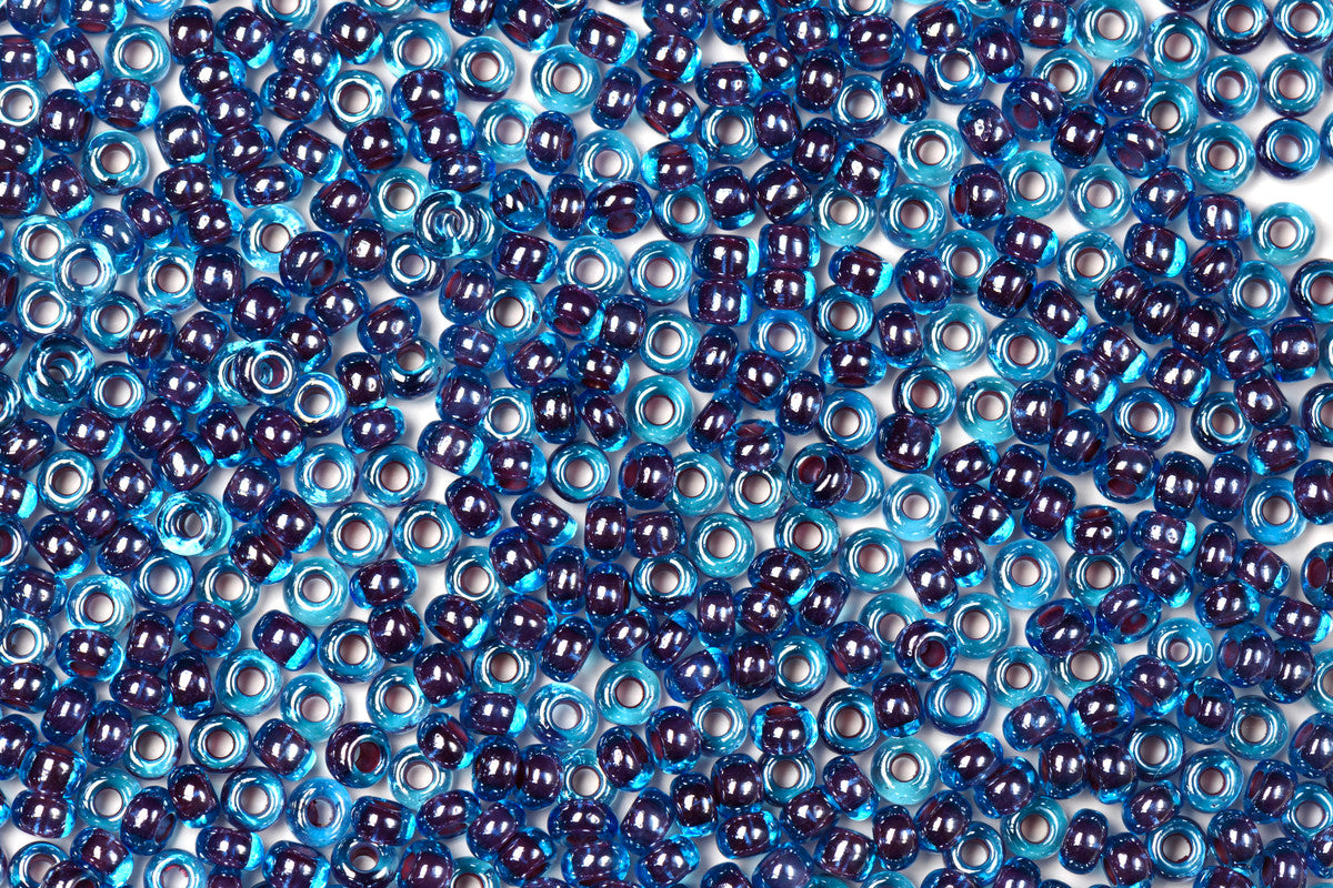 Blue Preciosa Luster Inside Round Rocailles Seeds Beads