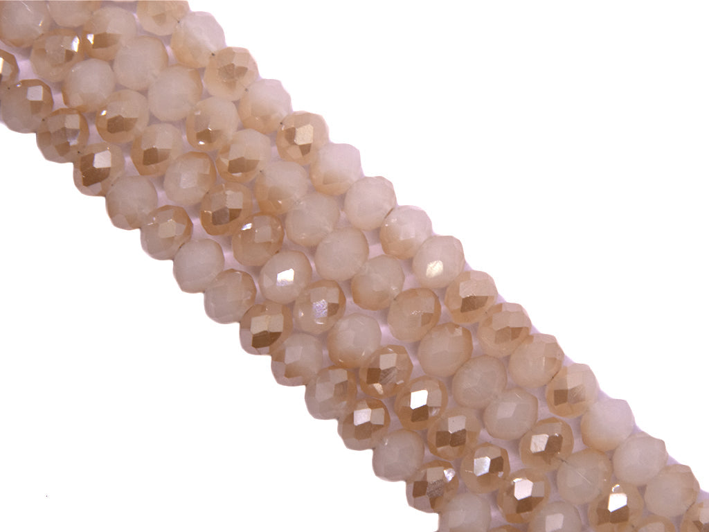 Light Peach Double Tone Crystal Beads