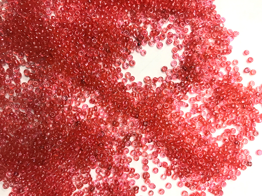 Bright Red Round Rocaille Glass Seed Beads- 11/0 or 2mm (Wholesale)