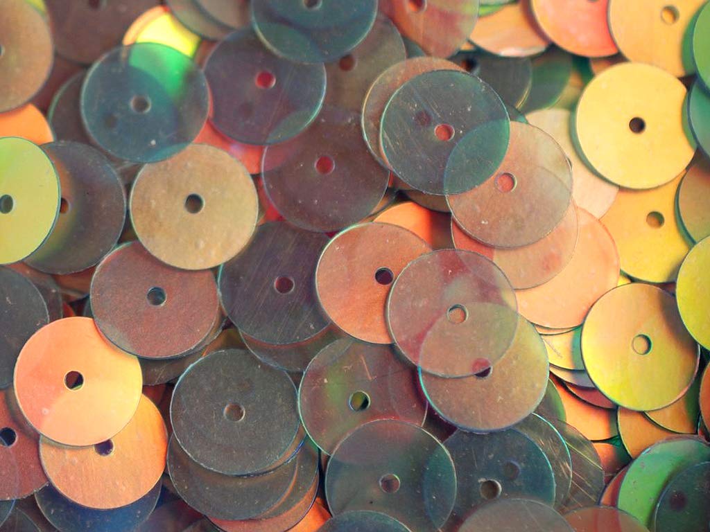 Transparent 1 Hole Circular Plastic Sequins (1809420910626)