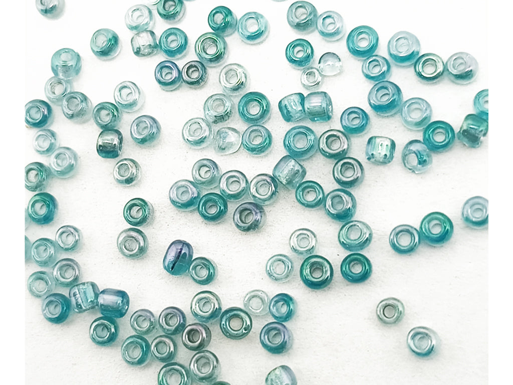 Aqua Blue Round Rocailles Glass Seed Beads