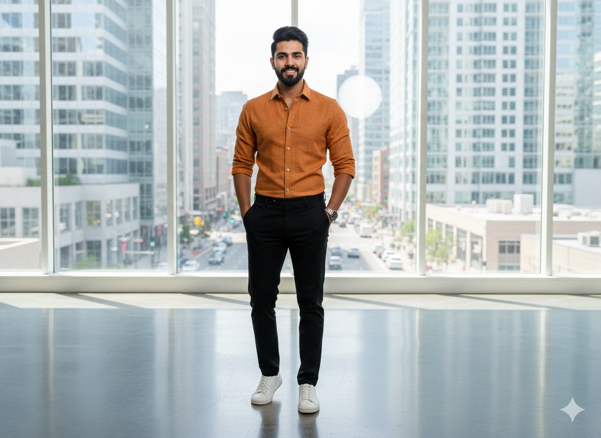 मैरीगोल्ड ऑरेंज प्लेन कॉटन लिनन फ़ैब्रिक