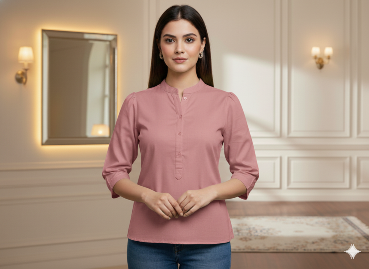 पेरीविंकली पर्पल प्लेन ग्लेज्ड कॉटन फ़ैब्रिक