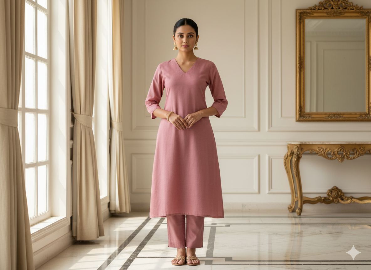 पेरीविंकली पर्पल प्लेन ग्लेज्ड कॉटन फ़ैब्रिक