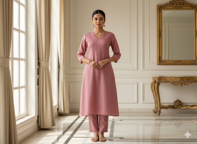 पेरीविंकली पर्पल प्लेन ग्लेज्ड कॉटन फ़ैब्रिक