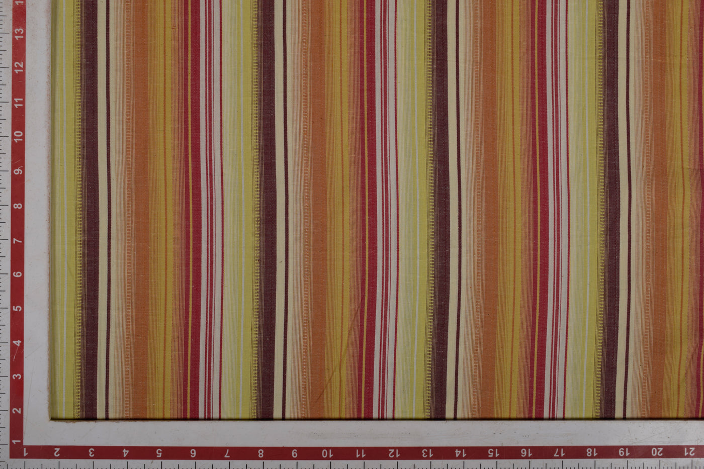 Precut of 2.5 Meters of Multicolor Stripes Cotton Yarn Dyed Fabric