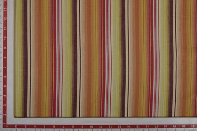 Precut of 2.5 Meters of Multicolor Stripes Cotton Yarn Dyed Fabric