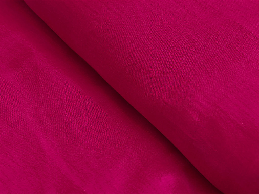 Bright Magenta Plain Pure Viscose Gaji Silk Fabric (Wholesale)