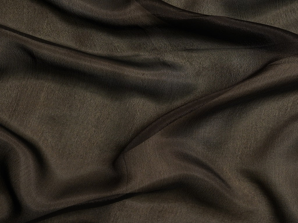 Black Plain Viscose Chinon Chiffon Fabric (Wholesale)