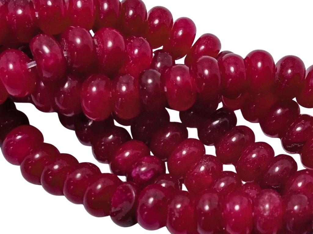 Maroon Circular Natural Stone Beads