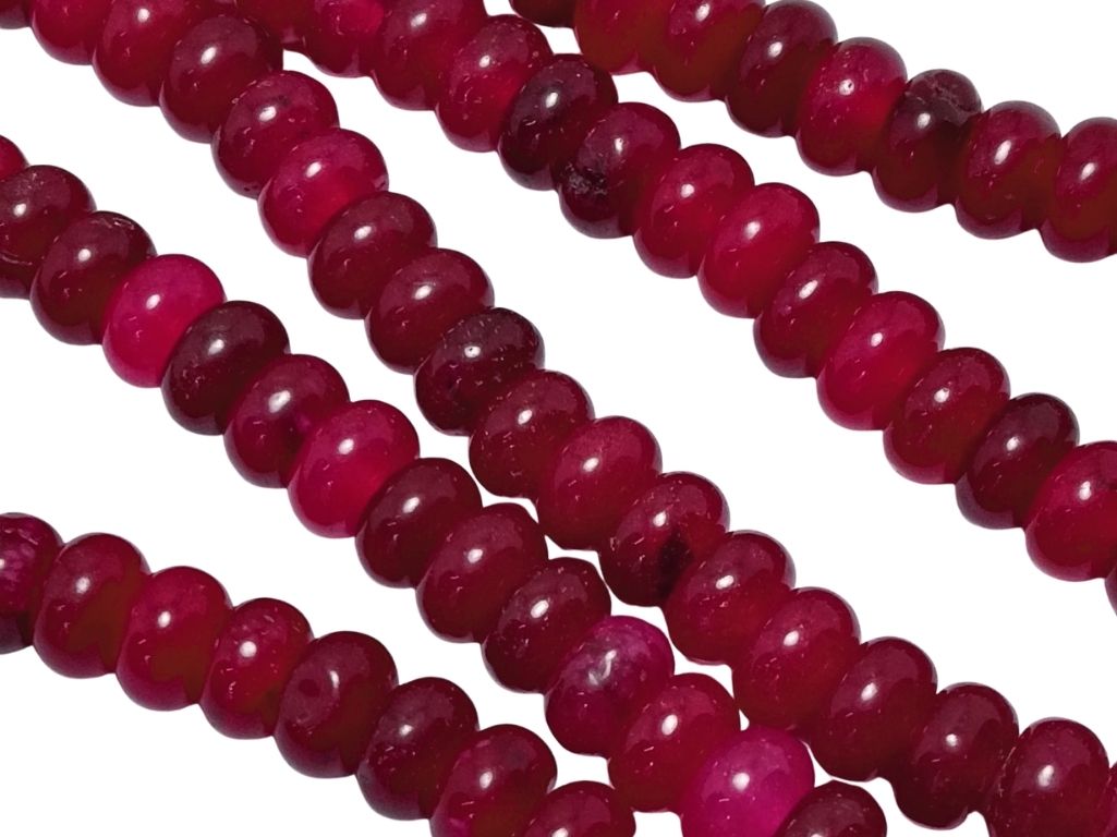 Maroon Circular Natural Stone Beads