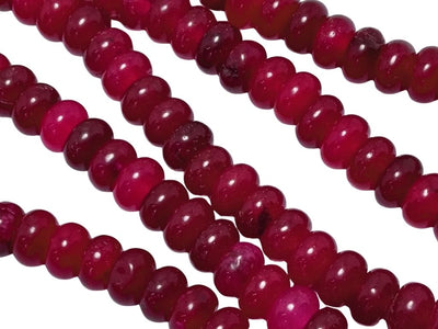 Maroon Circular Natural Stone Beads