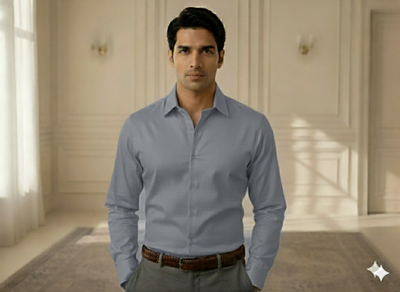 स्लेट ग्रे प्लेन ग्लेज्ड कॉटन फ़ैब्रिक (थोक)