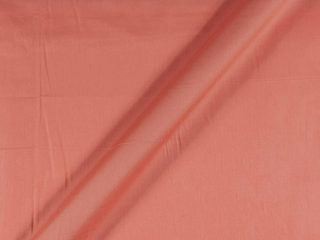 Peach Plain Dyed Cotton Satin Fabric (Wholesale)