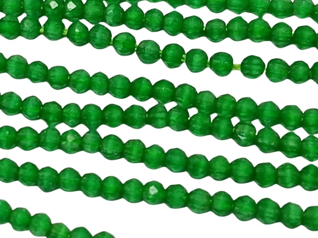Bright Green Opaque Rondelle / Tyre Shaped Hydro Crystal Glass Beads