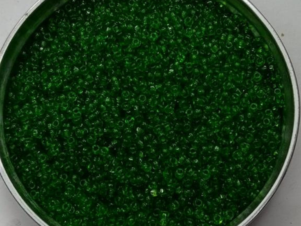 Deep Green Transparent Round Rocaille Glass Seed Beads- 2 mm