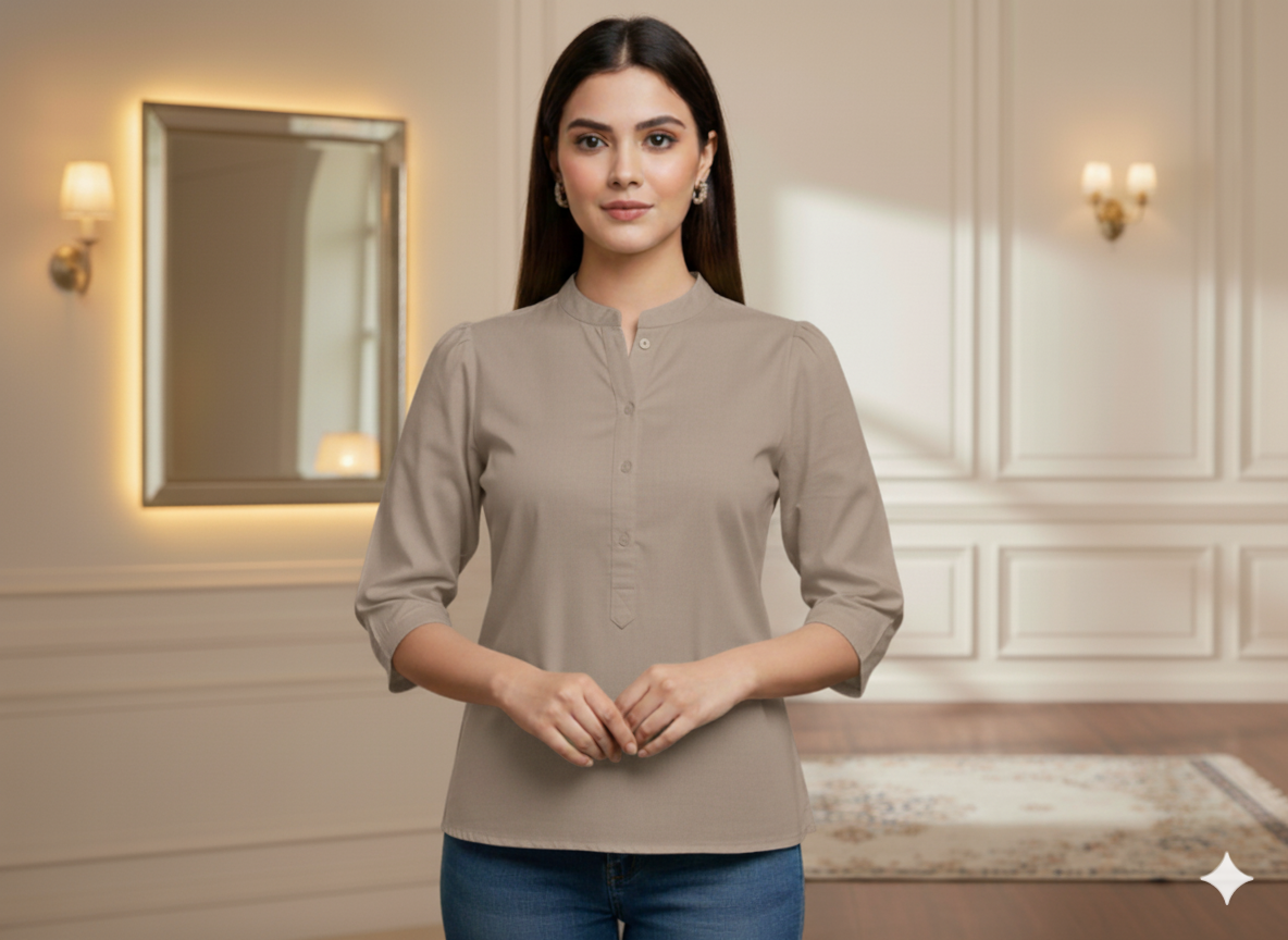 लकड़ी का भूरा सादा चमकीला सूती कपड़ा