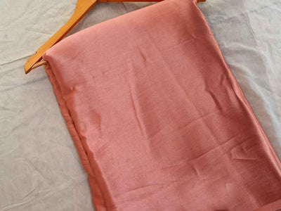 Salmon Plain Pure Viscose Gaji Silk Fabric (Wholesale)