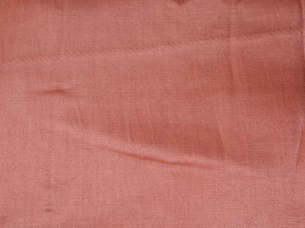 Salmon Plain Pure Viscose Gaji Silk Fabric (Wholesale)