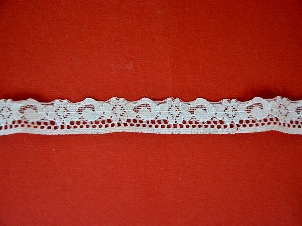 Off White Pattern 4 Cotton Net Lace