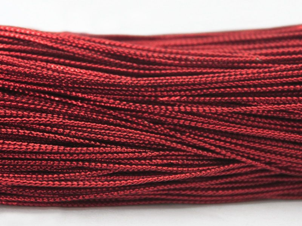 Red Metallic Braided Zari Threads (Wholesale)