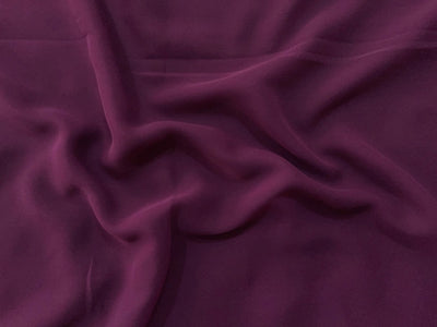 Wine Plain Georgette Fabric