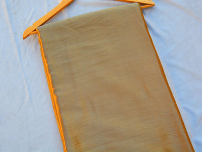 Golden Brown Plain Pure Viscose Gaji Silk Fabric (Wholesale)